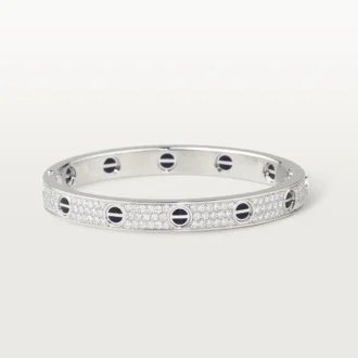 Love-armbånd, klassisk modell, pavé, keramikk