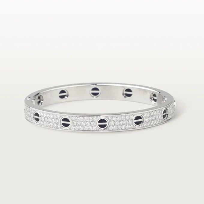 Love-armbånd, klassisk modell, pavé, keramikk