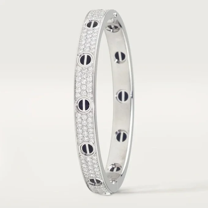 Love-armbånd, klassisk modell, pavé, keramikk