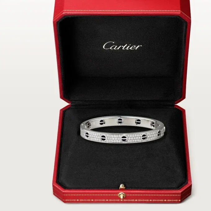 Love-armbånd, klassisk modell, pavé, keramikk