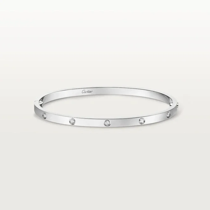 Love-armbånd, liten modell, 10 diamanter