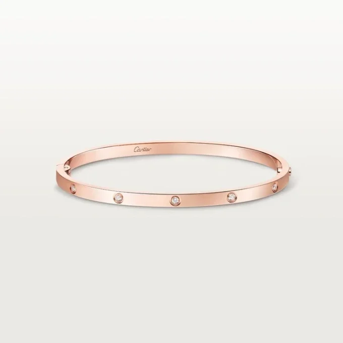 Love-armbånd, liten modell, 10 diamanter