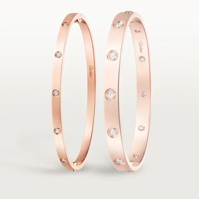 Love-armbånd, liten modell, 10 diamanter