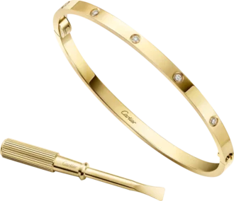 Love-armbånd, liten modell, 10 diamanter