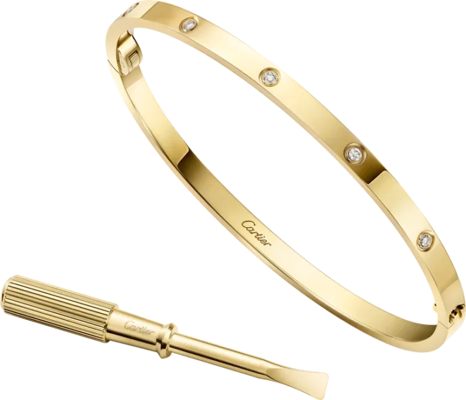 Love-armbånd, liten modell, 10 diamanter