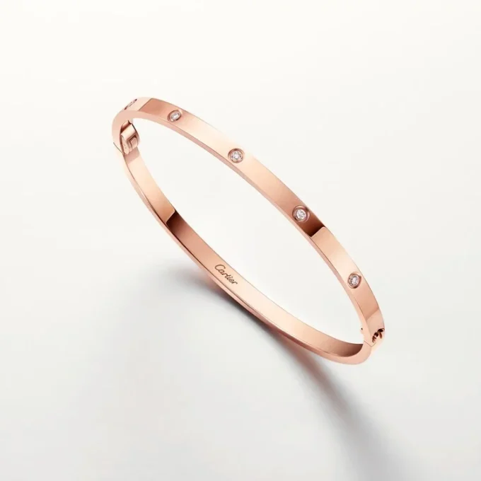 Love-armbånd, liten modell, 10 diamanter