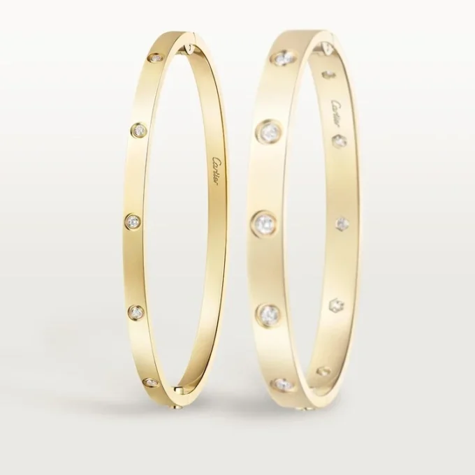 Love-armbånd, liten modell, 10 diamanter