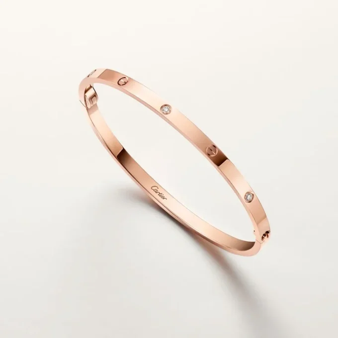 Love-armbånd, liten modell, 6 diamanter