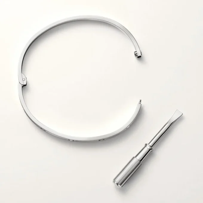 Love-armbånd, liten modell, 6 diamanter