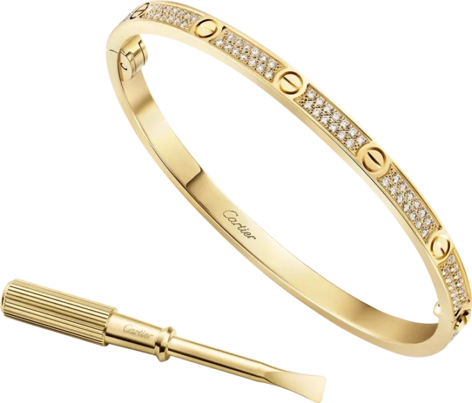 Love-armbånd, liten modell, pavé