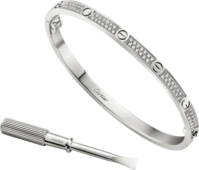 Love-armbånd, liten modell, pavé