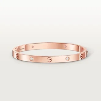 Love-armbånd, medium modell, 4 diamanter