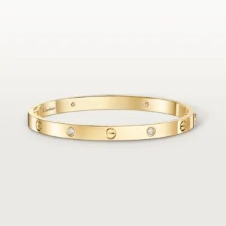 Love-armbånd, medium modell, 4 diamanter