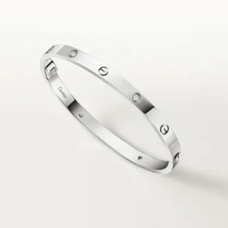 Love-armbånd, medium modell, 4 diamanter