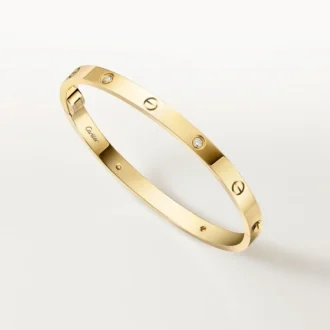 Love-armbånd, medium modell, 4 diamanter