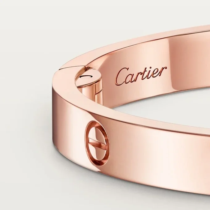 Love-armbånd, medium modell, 4 diamanter