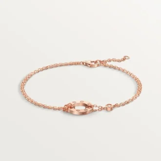 Love-armbånd, på kjede, 2 diamanter
