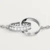 Love-armbånd, på kjede, halvbelagt