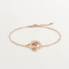 Love-armbånd, på kjede, pavé