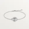 Love-armbånd, på kjede, pavé