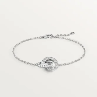 Love-armbånd, på kjede, pavé