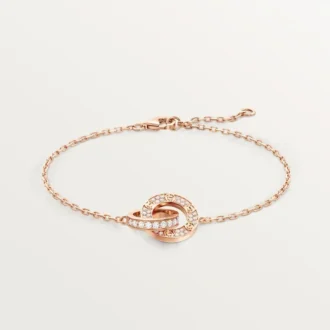 Love-armbånd, på kjede, pavé