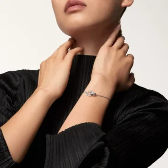 Love-armbånd, på kjede, pavé