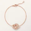 Love-armbånd, på kjede, pavé