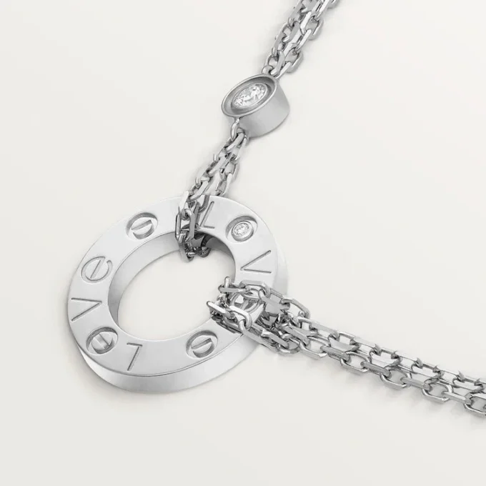 Love-halskjede, 2 diamanter – hvitt gull, diamanter – Cartier