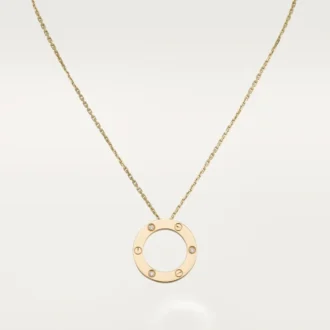 Love-halskjede, 3 diamanter – gult gull, diamanter – Cartier