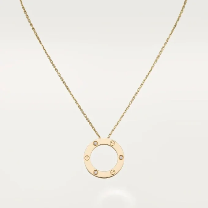 Love-halskjede, 3 diamanter – gult gull, diamanter – Cartier