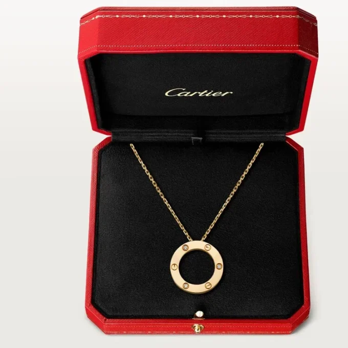 Love-halskjede, 3 diamanter – gult gull, diamanter – Cartier
