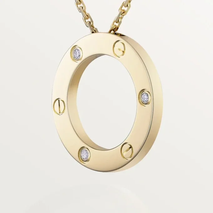 Love-halskjede, 3 diamanter – gult gull, diamanter – Cartier