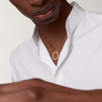 Love-halskjede, 3 diamanter – rosagull, diamanter – Cartier