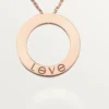 Love-halskjede, 3 diamanter – rosagull, diamanter – Cartier