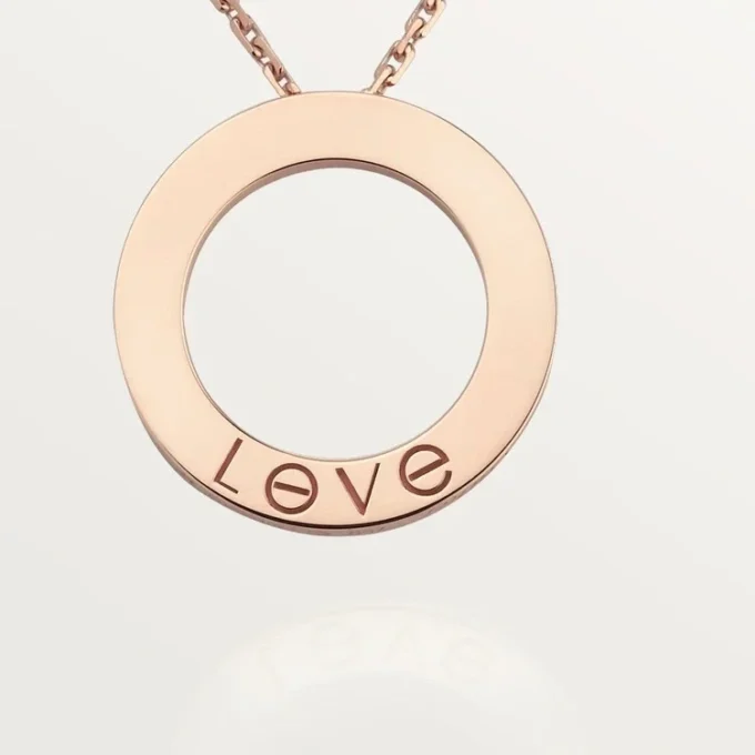 Love-halskjede, 3 diamanter – rosagull, diamanter – Cartier