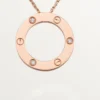Love-halskjede, 3 diamanter – rosagull, diamanter – Cartier