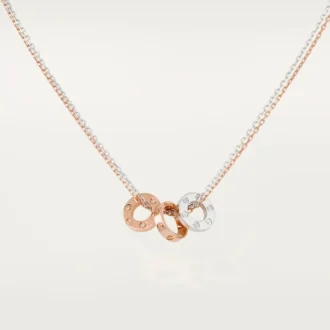 Love-halskjede, 6 diamanter – Rosagull, hvitt gull, diamanter – Cartier