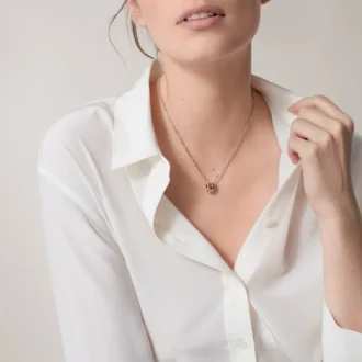 Love-halskjede, 6 diamanter – Rosagull, hvitt gull, diamanter – Cartier
