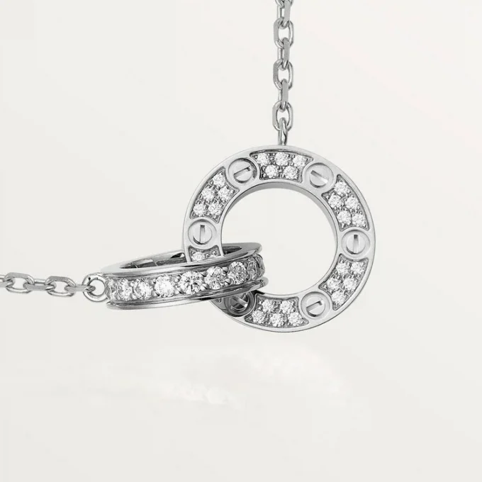 Love-halskjede, diamantbelagt – hvitt gull, diamanter – Cartier
