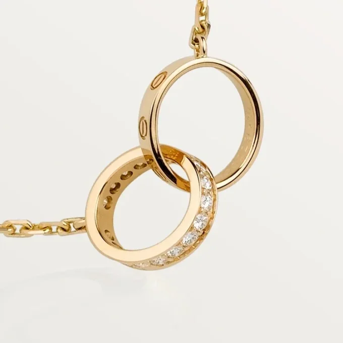 Love-halskjede, diamanter – gult gull, diamanter – Cartier