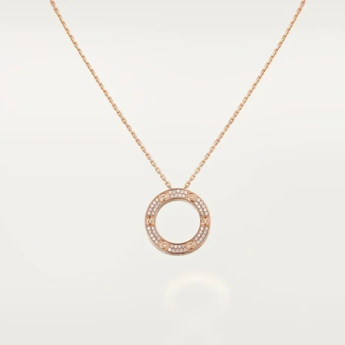 Love-halskjede – rosa gull, diamanter – Cartier