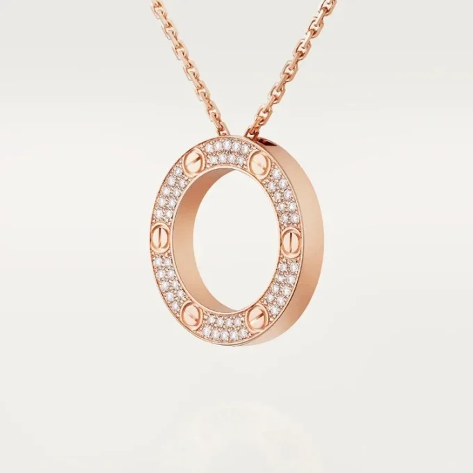 Love-halskjede – rosa gull, diamanter – Cartier