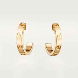 Love Hoop-øreringer – gult gull, liten modell | Cartier Us