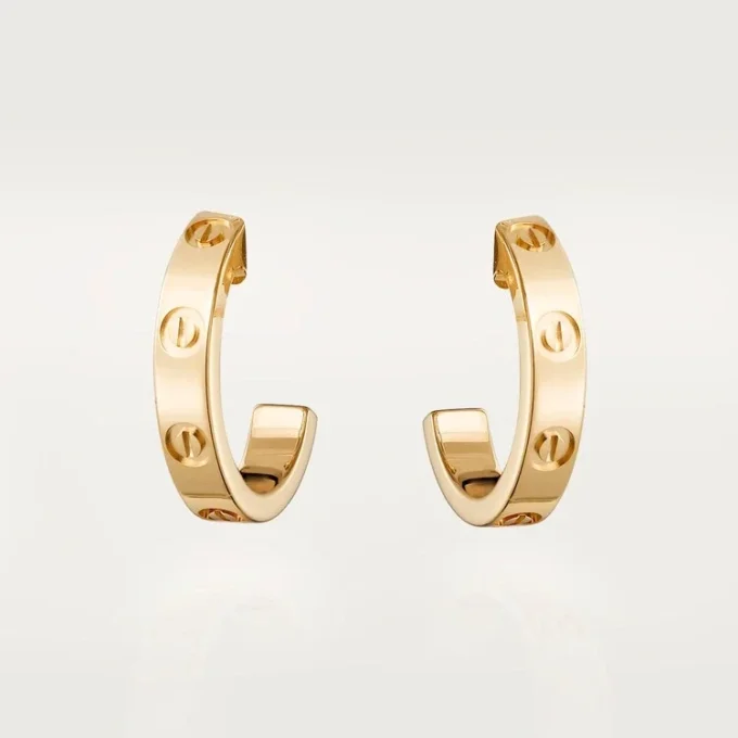 Love Hoop-øreringer – gult gull, liten modell | Cartier Us
