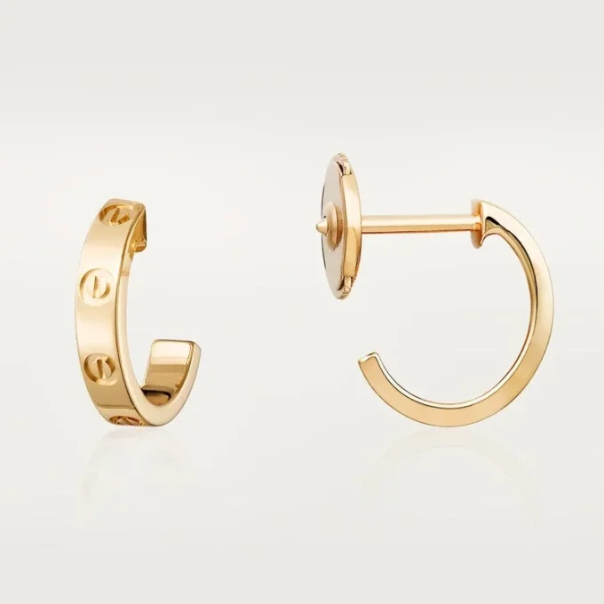 Love Hoop-øreringer – gult gull, liten modell | Cartier Us