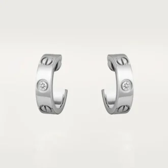 Love-øreringer, 2 diamanter – hvitt gull, diamanter – Cartier