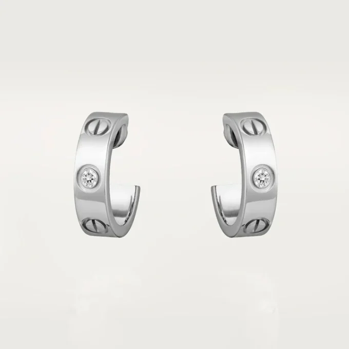 Love-øreringer, 2 diamanter – hvitt gull, diamanter – Cartier