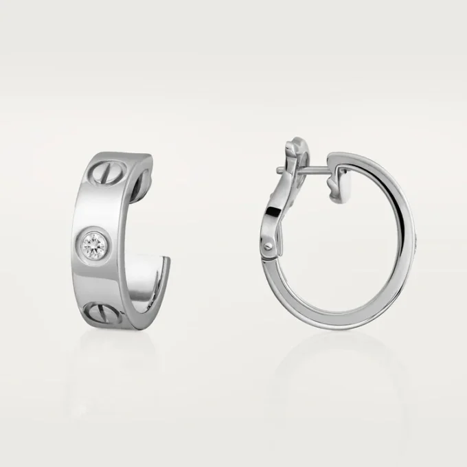 Love-øreringer, 2 diamanter – hvitt gull, diamanter – Cartier