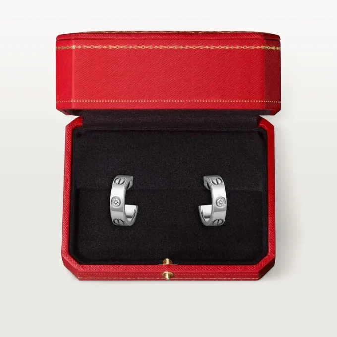 Love-øreringer, 2 diamanter – hvitt gull, diamanter – Cartier
